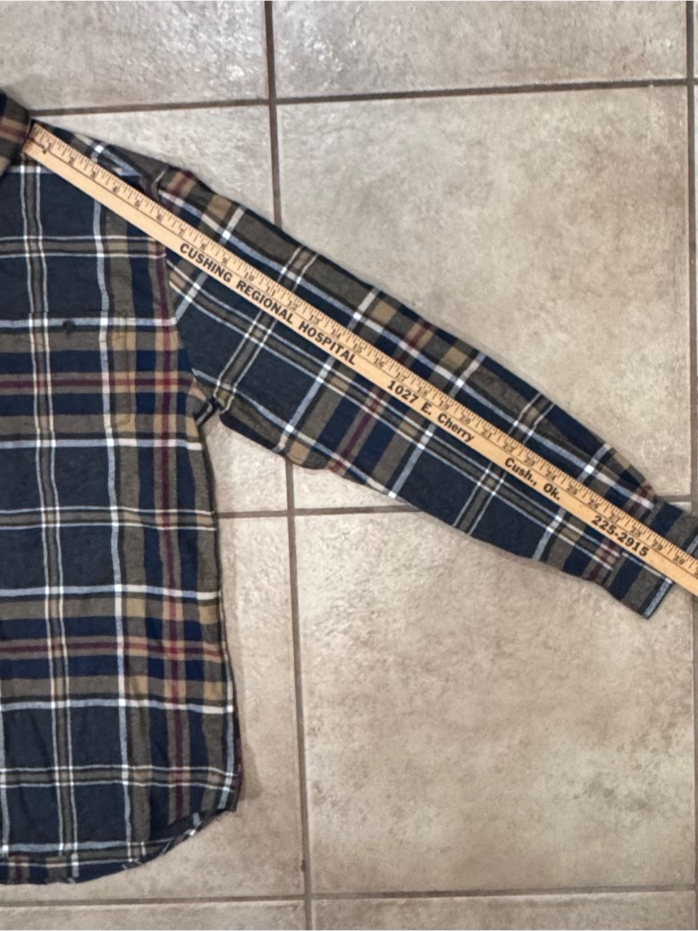 Weatherproof Men's Plaid Button-Down Shirt - Navy, Brown, Cream - Picture 12 of 15
